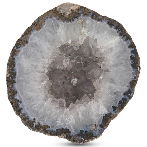 Natural Geode with Quartz / Blue Chalcedony