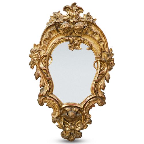 Antique French Baroque Cornucopia Mirror