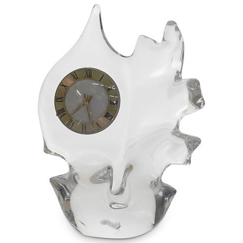French Schneider Crystal Mantel Clock