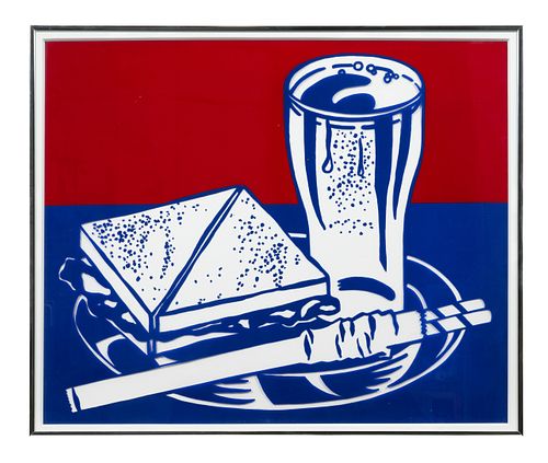 Roy Lichtenstein(American, 1923-1997)Sandwich & Soda (from Ten Works x Ten Painters), 1964