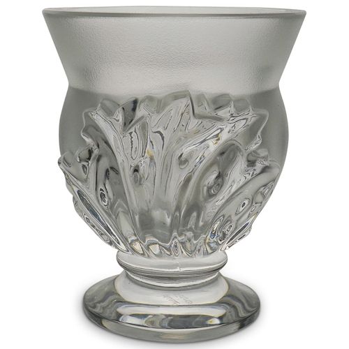 Lalique "Saint Cloud" Frosted Crystal Vase