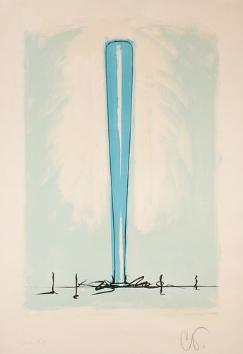 Claes Oldenburg
(American, b. 1929)
Bat Spinning at the Speed of Light, State IV, 1975