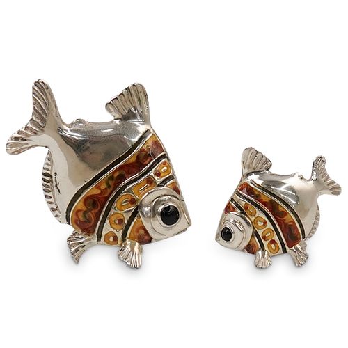Miniature "925" Silver Enamel Fish