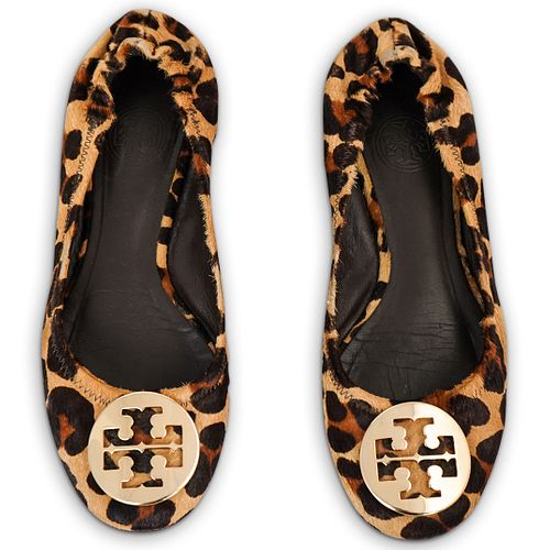 Tory Burch "Reva" Leopard Ballerina Flat Shoes sold at auction on 29th  April | Bidsquare