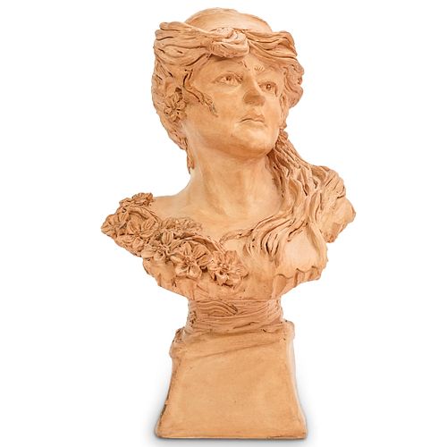 Signed Figural Terracotta Bust