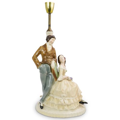 Antique Porcelain Figurine Table Lamp