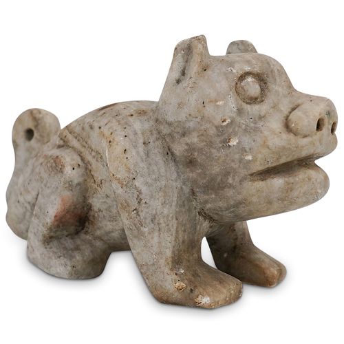 Primitive Stone Dog Carving