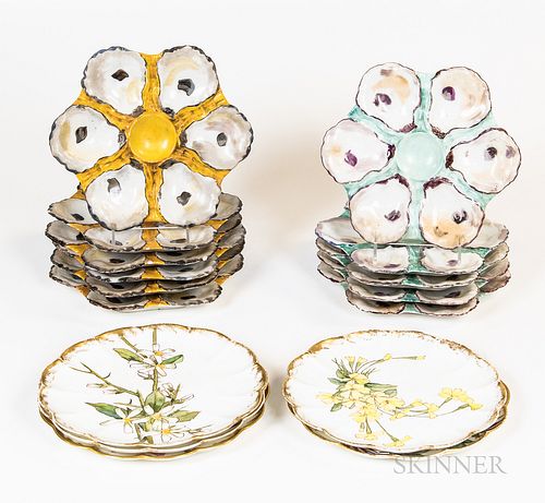 Group of Hand-painted Porcelain Plates