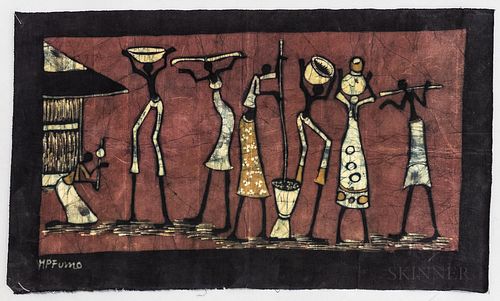African Textile, signed "MP Fumo,"