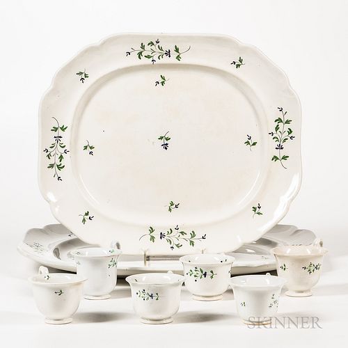 Group of Spring China Cups and Platters