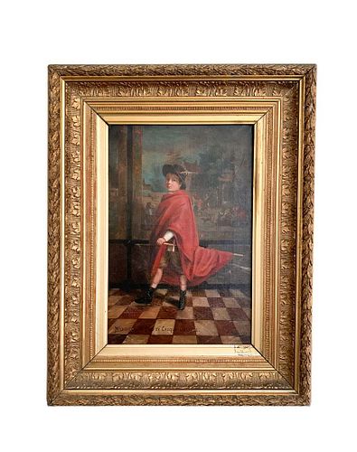 19th C French Oil on Canvas Painting, Signed/Dated 1888
