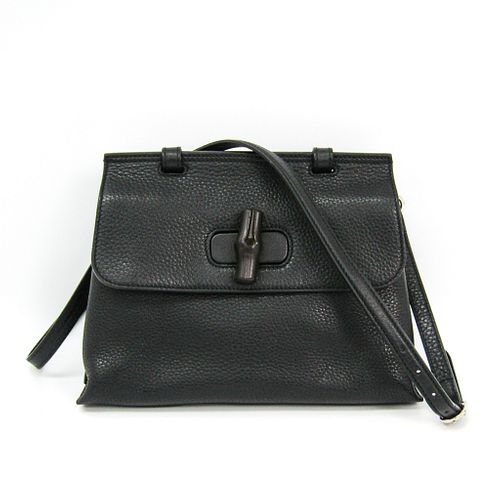 Gucci Daily 370831 Women's Leather Handbag Black BF333005