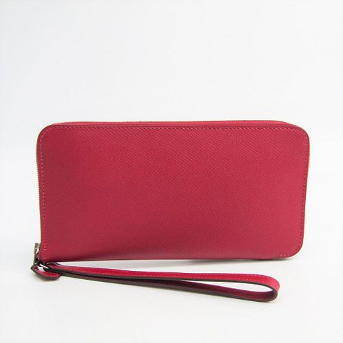 Hermes Azap Long Dragonne Women's  Epsom Leather Long Wallet (bi-fold) Rouge Grenat BF329782
