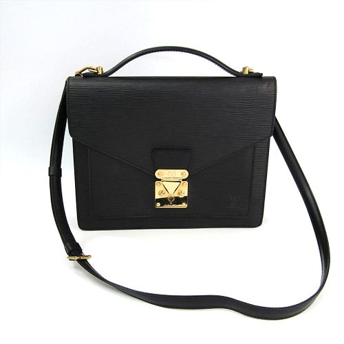 Louis Vuitton Epi Monceau M52122 Handbag Noir BF339057