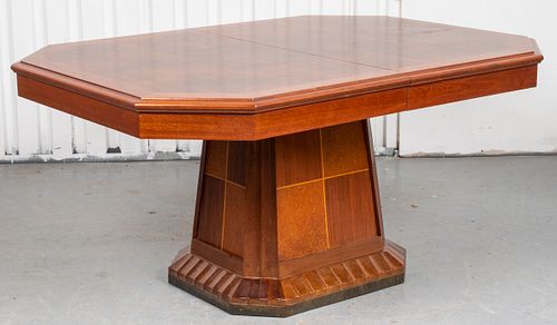 Art Deco Mixed Wood Dining Table