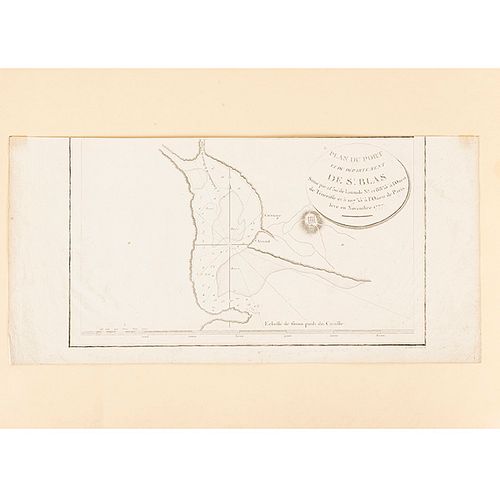 Galaup de la Perouse, Jean F. Plan du Port de du Departement de St. Blas... Leve en Novembre 1777. Paris, 1797. Plano grabado.