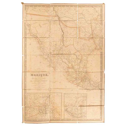 Brué, Adrein. Nouvelle Carte du Mexique, et d'une Partie des Provinces Unies de l'Amérique Centrale. Paris, 1834. Mapa grabado.