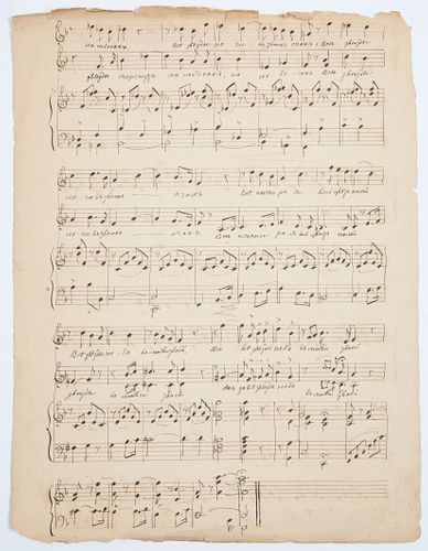 DARGOMYZHSKY, AUTOGRAPH MUSICAL SCORE FOR "WHAT DO I CARE FOR SONGS", CIRCA 1860