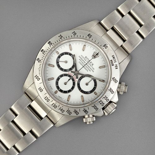 Rolex Daytona 16520 L Serial Stainless Steel Chronograph Wristwatch with White Dial