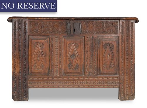 [ROERICH] A FRANCO-FLEMISH OAK AND CHESTNUT CHEST, MID-TO-LATE 16TH CENTURY