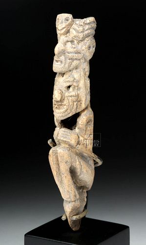 La Tolita Carved Bone Figure - Mummified Lord-King