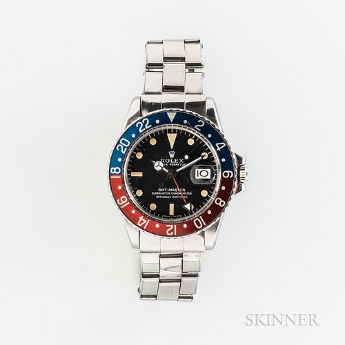 Rolex GMT Master Reference 1675 Wristwatch and Accessories