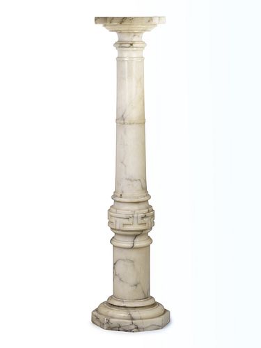 A Neoclassical White Marble Pedestal