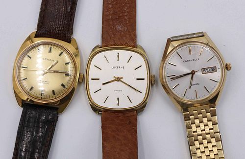 Three Assorted Men's Vintage Watches