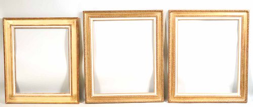 Three Giltwood French Picture Frames Delf Cadres