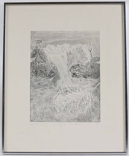 Bernard Childs, Intaglio Trial Proof, "The Chasm"