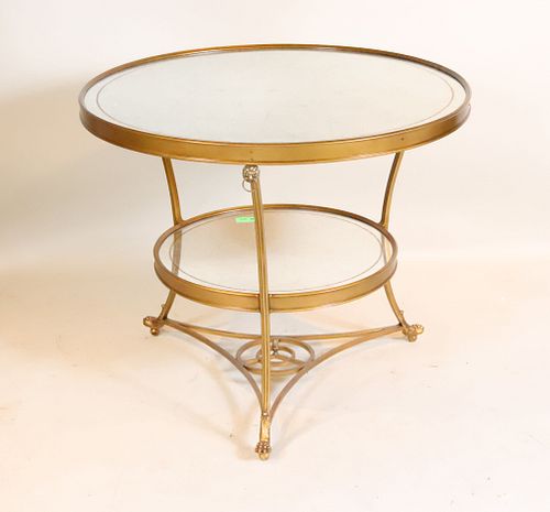 Regency Style Mirrored Gilded Circular Table