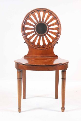 Carved Mahogany Backstool