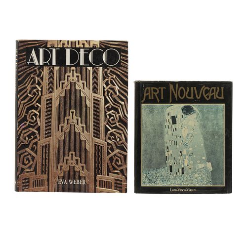 LIBROS SOBRE ART NOVEAU Y ART DECÓ. a) Masini, Lara - Vinca. Art Nouveau / Weber, Eva. Art Decó.Piezas: 2.