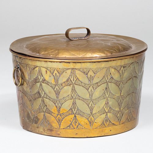 Continental RepoussÃ© Brass Pot and Cover 