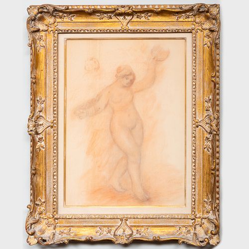 After Pierre-August Renoir (1841-1919): Nude Study with Tambourine