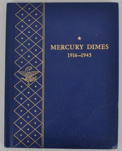 Nearly Complete Book US Mercury Dimes