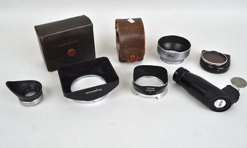 Group of Camera Eyecups and Lens Hoods