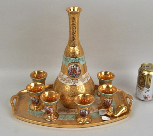 Le Mieux 24K Gold Decorated Cordial Service