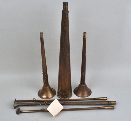 Group Three Brass/Copper Hunting Horns