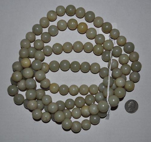 Long Strand Large Chinese Jade/Hardstone Beads