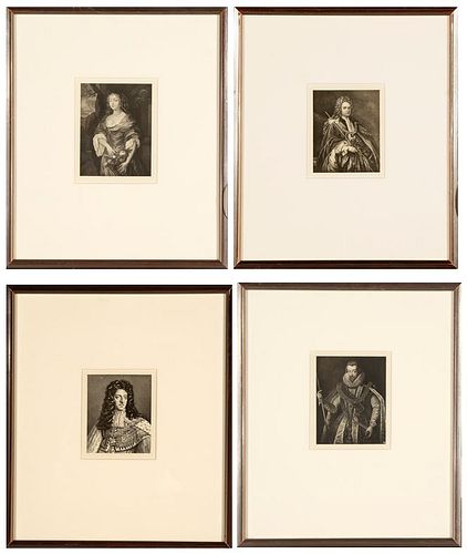 Four Photo Etchings of British Aristocracy