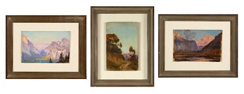 Eliot Clark, Three Paintings, Yosemite and California