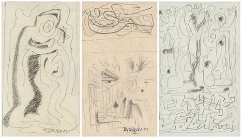 Emil Bisttram, Three Abstract Drawings