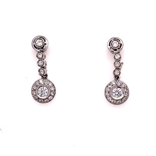 18k Diamond Detachable Drop Earrings