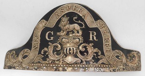 British Royal Warrant of 1768 Grenadier Cap Plate
