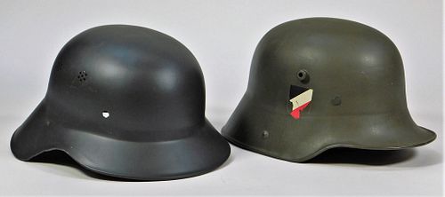 Two Repainted German Helmets