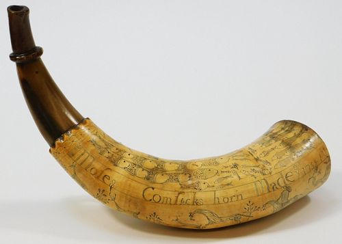 Powder Horn Identified to Moses Comstock