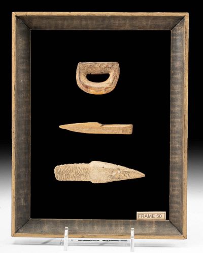 Lot of 3 Pre-Contact Inuit Bone Tools