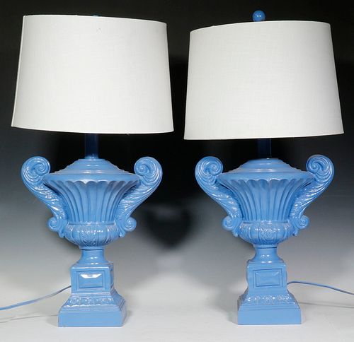 PR OF NEO-CLASSICAL URN FORM TABLE LAMPS