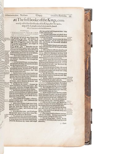 [BIBLE, in English]. The Holy Bible. London: Deputies of Christopher Barker, 1595.